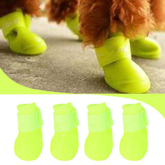 Anti-Slip Waterproof Rain Dog Boots (4pc=Set)