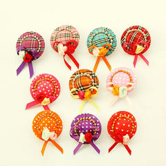 Unique Handmade Pattern Hat Yorkie Hair Clip