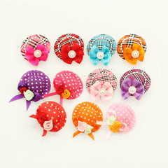 Unique Handmade Pattern Hat Yorkie Hair Clip