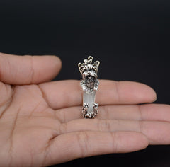 3D Yorkie Resizable Ring