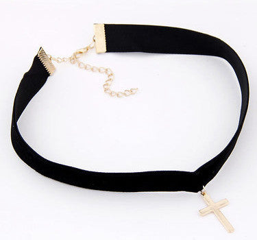 Cross Choker Necklace