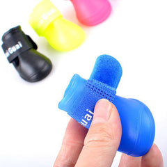 Anti-Slip Waterproof Rain Dog Boots (4pc=Set)