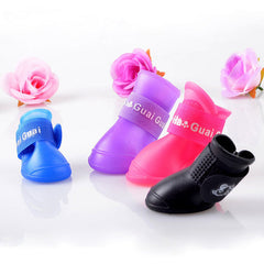 Anti-Slip Waterproof Rain Dog Boots (4pc=Set)