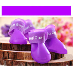 Anti-Slip Waterproof Rain Dog Boots (4pc=Set)