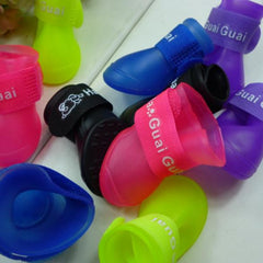 Anti-Slip Waterproof Rain Dog Boots (4pc=Set)