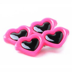 Glasses Heart Shape Hair Clip (4pcs)