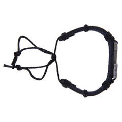 Adjustable Black Leather Guitar Bracelet