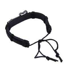 Adjustable Black Leather Guitar Bracelet