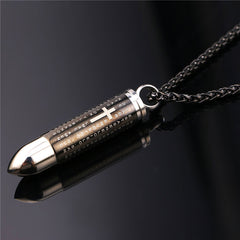 Bullet Bible Cross Pendant Necklace