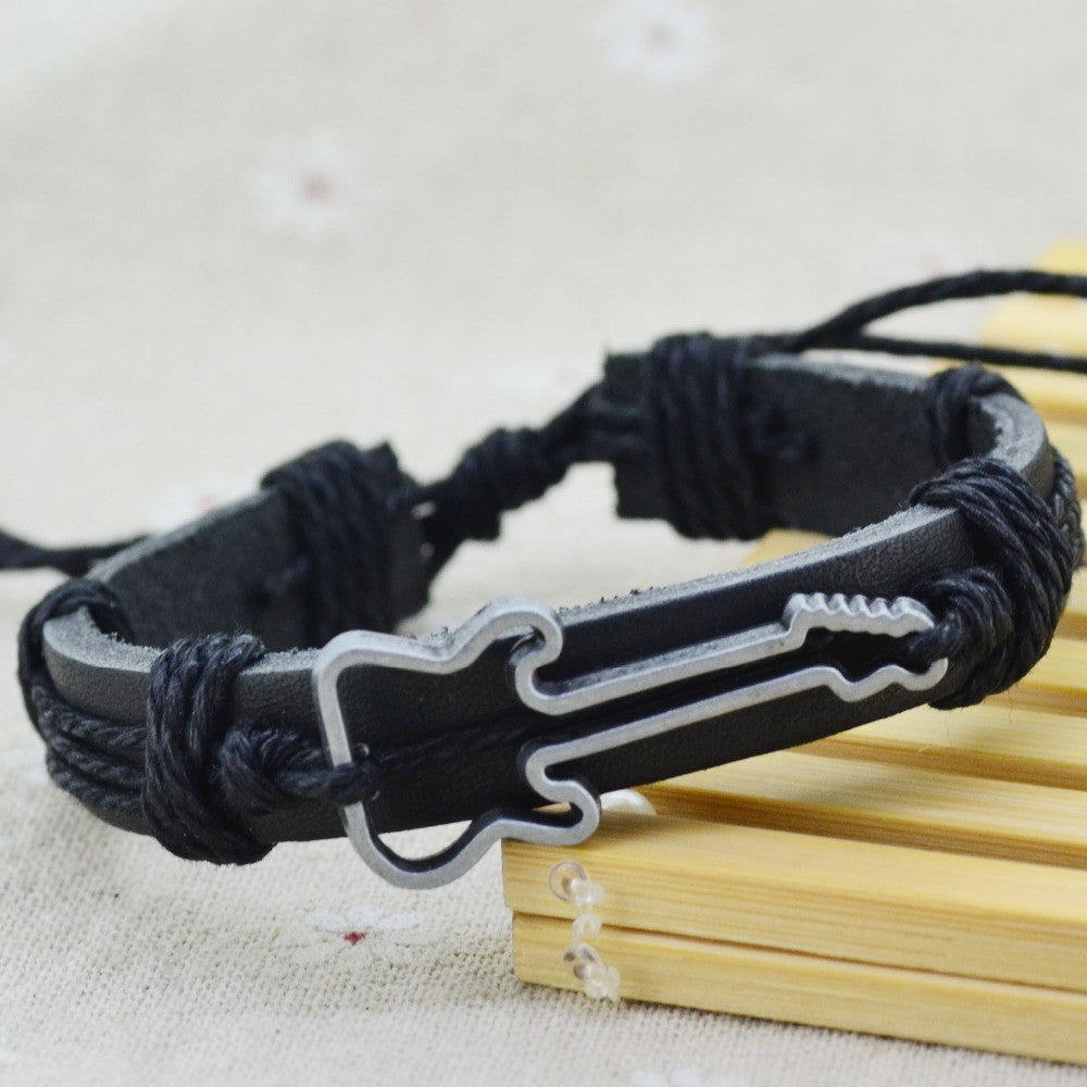 Retuned Jewelry Danny Bass Guitar String Bracelet 8.5, Black India | Ubuy